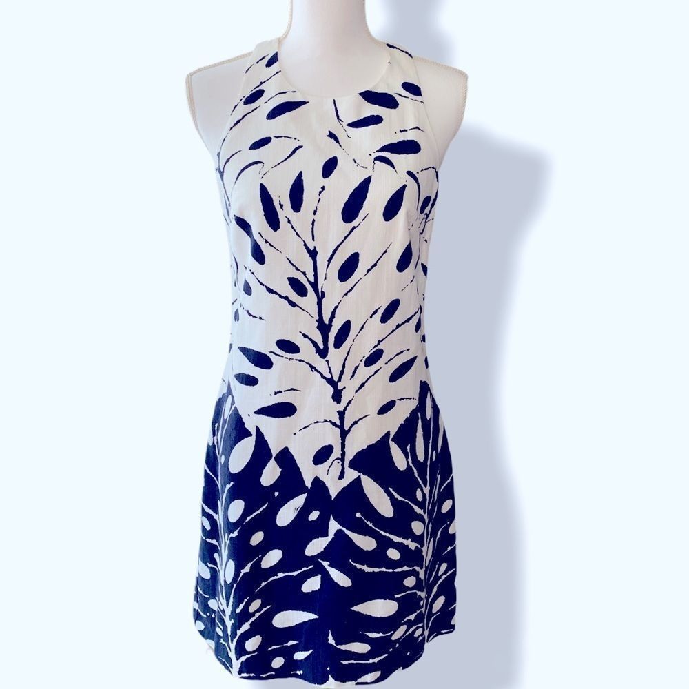 🖤 TRINA TURK | Palm Print Summer Shift Dress